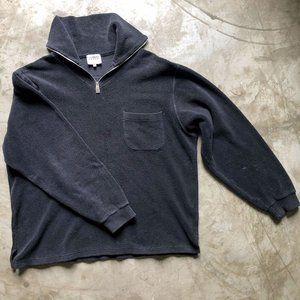 GIANFRANCO FERRE STUDIO vintage black zip up fleece Sz L